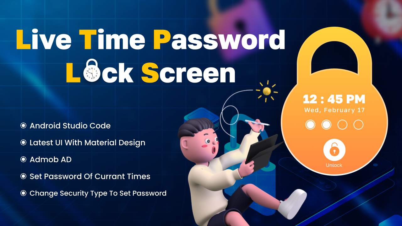 Live Time Password Lock Screen